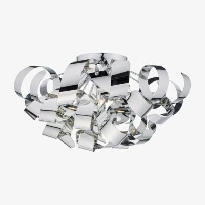 Knees dar lighting RAW0555 Rawley 5 Light Flush Polished Chrome