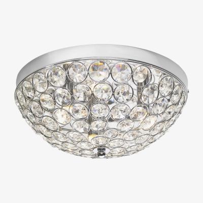 Knees dar lighting KYR5350 Kyrie 3 Light Flush In Polished Chrome and Crystal