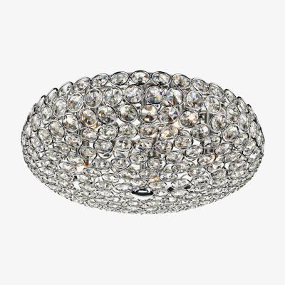 Knees dar lighting FRO5450 Frost 5 Light Flush Crystal Polished Chrome