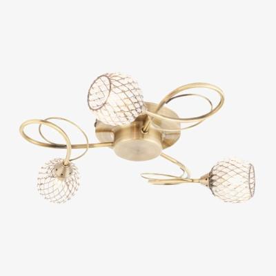 Knees Guamini 3 Light Flush Ceiling Light - Antique Brass