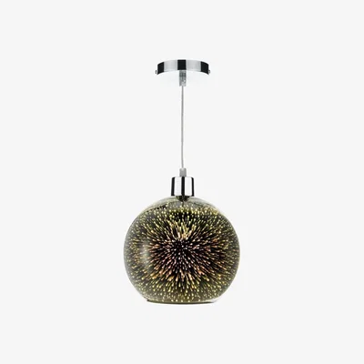 Knees dar lighting Kai6550 Kai Speckled 3D Glass Easy Fit Globe Pendant Shade