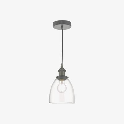 Knees dar lighting Arv0161 Arvin Pendant Antique Chrome and Glass