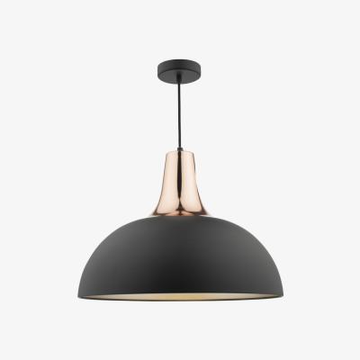 Knees dar lighting Tor0154 Toronto Pendant Matt Black and Copper