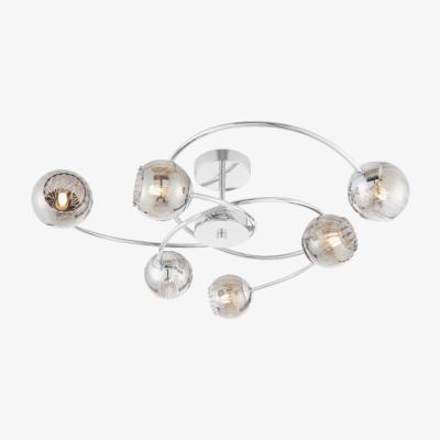 Knees Clorinda 6 Light Semi Flush Ceiling Light - Chrome