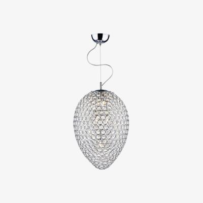 Knees dar lighting Fro0350 Frost 3 Light Pendant Polished Chrome