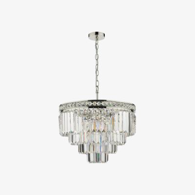 Knees dar lighting Vya0432 Vyana 4 Light Pendant Polished Nickel Crystal