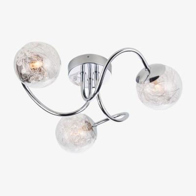 Knees Auria 3 Light Semi Flush Ceiling Light- Chrome