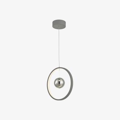 Knees dar lighting Mer0139 Mercury 1 Light Pendant Vertical Grey Led