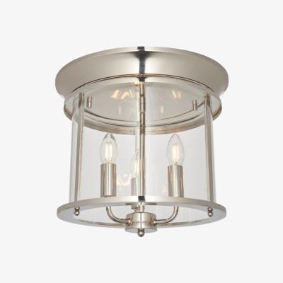Knees Hampworth 3 Light Flush Ceiling Light - Nickel