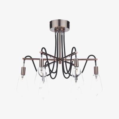 Knees dar lighting SCR0664 Scroll 6 Light Semi Flush Copper