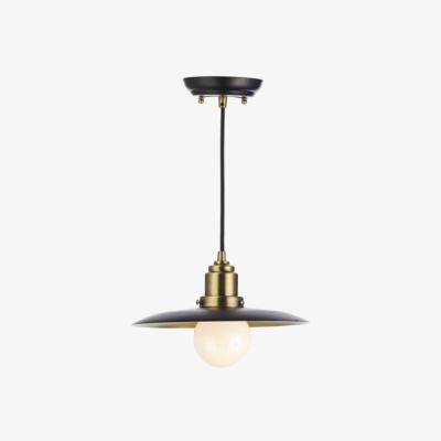 Knees dar lighting Han0154 Hannover 1 Light Pendant Black Antique Brass