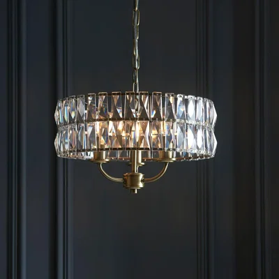 Knees Clifton 3 Pendant Light - Antique Brass