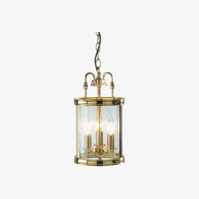 Knees dar lighting Lam0340 Lambeth Lantern Circular Hall Dual Mount Polished Brass