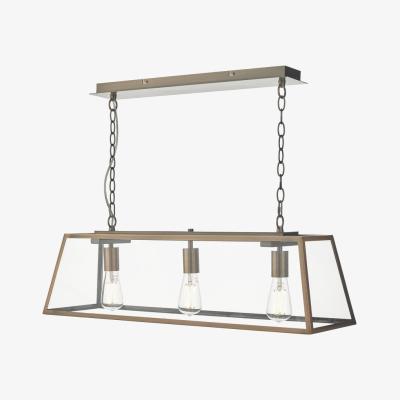 Knees dar lighting Aca0364 Academy 3 Light Bar Pendant Antique Copper
