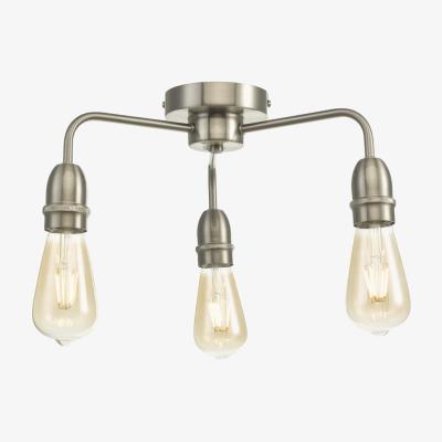 Knees dar lighting Kie5346 Kiefer 3 Light Flush Satin Chrome