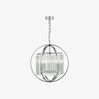 Knees dar lighting ABD0350 Abdul 3 Light Pendant Polished Chrome