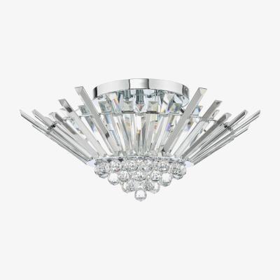 Knees dar lighting NIM5050 Nimbus 5 Light Flush Polished Chrome Crystal
