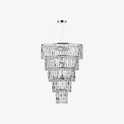 Knees dar lighting Esc0650 Escala 6 Light Round Crystal Pendant