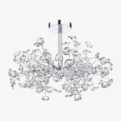 Knees dar lighting OBE0650 Oberoi 6 Light Semi Flush Polished Chrome