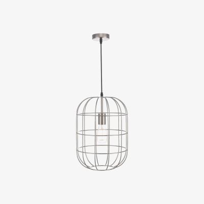 Knees dar lighting Eud0146 Eudora 1 Light Pendant Satin Nickel