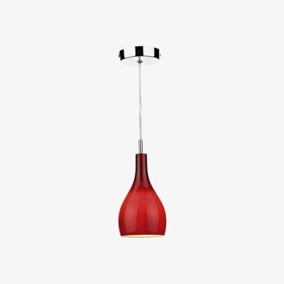 Knees Dar Lighting SOH0125 Soho 1 Light Pendant Red