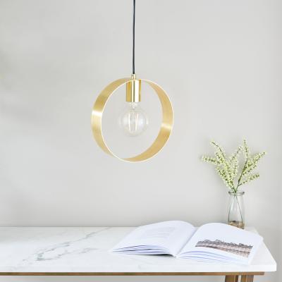 Knees Hoop Pendant Light - Brushed Brass