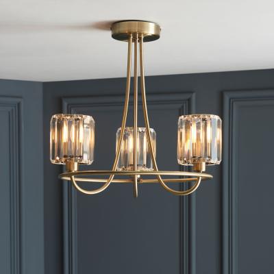Knees Berenice 3 Ceiling Light - Antique Brass