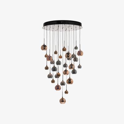 Knees dar lighting Aur3364 Aurelia 30 Light Cluster Pendant In Copper and Bronze 3m Drop