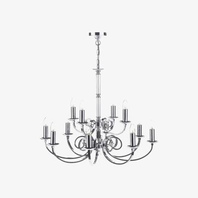 Knees dar lighting MUR1250 Murray 12 Light Dual Mount Pendant Polished Chrome