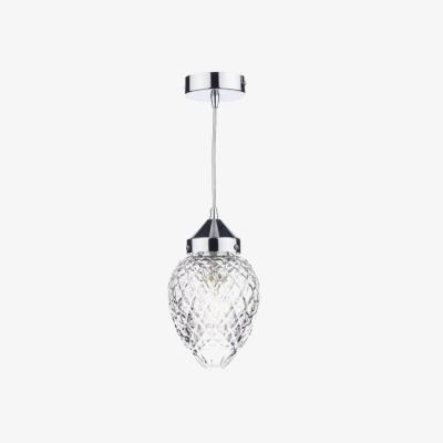 Knees Dar Lighting AGA0150 Agatha 1 Light Pendant Polished Chrome