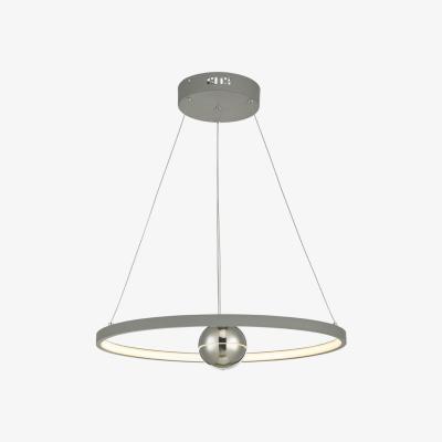 Knees dar lighting Mer8639 Mercury 1 Light Pendant Horizontal Grey Led