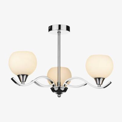 Knees dar lighting ARU0350 Aruba 3 Light Semi Flush Polished Chrome