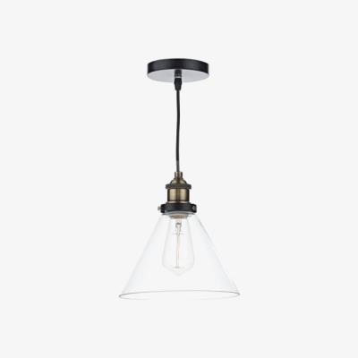 Knees dar lighting Ray0175 Ray 1 Light Pendant Antique Brass Clear