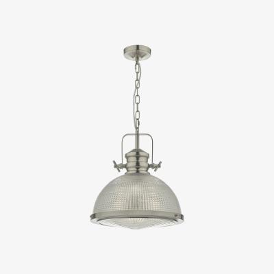 Knees dar lighting Pey0146 Peyton 1 Light Pendant Satin Nickel And Textured Glass