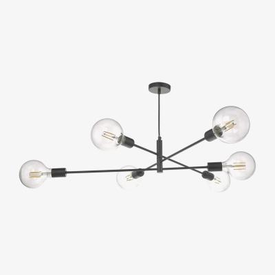 Knees dar lighting Ala0622 Alana 6 Light Pendant Black