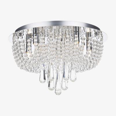 Knees dar lighting SAI5450 Saigon 5 Light Flush Polished Chrome/Clear