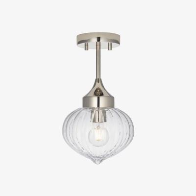 Knees Addington 1 Light Flush Ceiling Light - Nickle