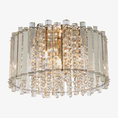 Knees Hanna 4 Light Flush Ceiling Light - Chrome/Crystal