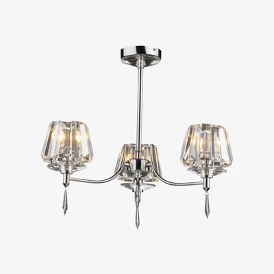 Knees dar lighting SEL0350 Selina 3 Light Semi Flush Polished Chrome