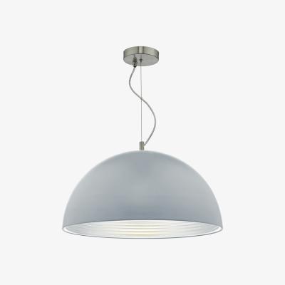 Knees Dar Lighting JAR0139 Jarama 1 Light Pendant Grey and Silver
