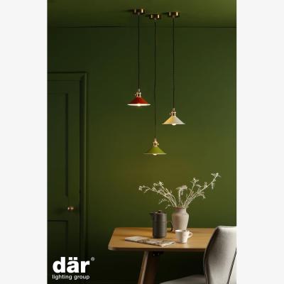 Knees dar lighting Had0140-07 Hadano 1 Light Pendant Natural Brass With Olive Green Shade