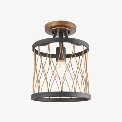 Knees Bragado 1 Light Semi Flush Ceiling Light - Bronze