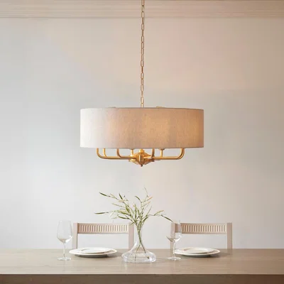 Knees Highclere 8 Pendant Light - Vintage Brass