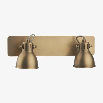 Knees dar lighting IDA7775 Idaho 2 Light Bar Spot GU10 Natural Brass