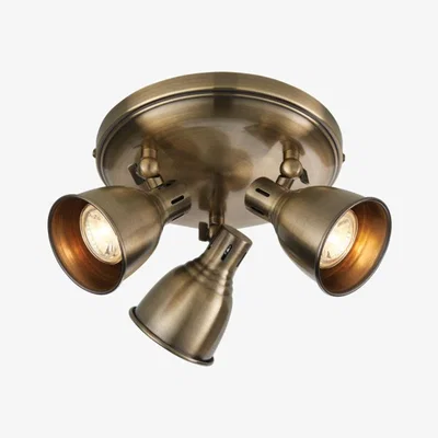 Knees Westbury 3 Light Spotlight Plate - Antique Brass