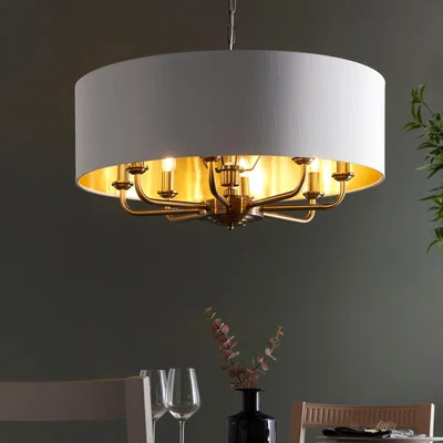 Knees Highclere 8 Pendant Light - Antique Brass
