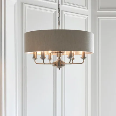 Knees Highclere 6 Pendant Light - Chrome