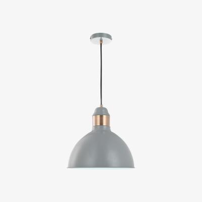 Knees dar lighting Fre0139 Frederick 1 Light Single Pendant Grey Satin Copper