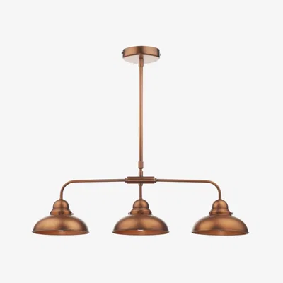 Knees dar lighting Dyn0364 Dynamo 3 Light Bar Pendant Antique Copper