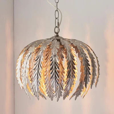 Knees Delphine Pendant Light - Silver Leaf